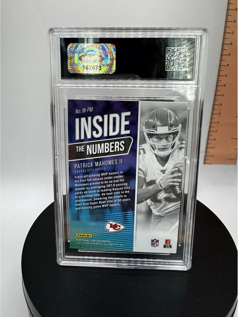 2020 Panini Prestige - Inside the Numbers Patrick Mahomes II #IN-PM - Graded 9 M
